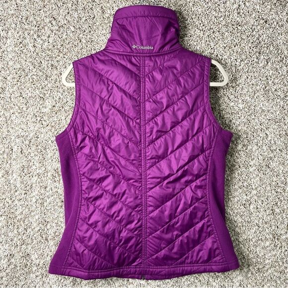 Columbia Vest Women’s Large Mix It Around Purple Quilted Zip Up Water Resistant - Picture 3 of 6